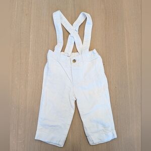 Janie and Jack White Overalls